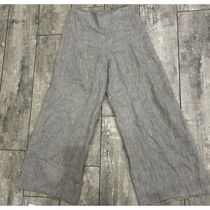 Womens Matthildur Designer Lagenlook Linen Loose Flowy Wide Leg Boho Pant Size 2
